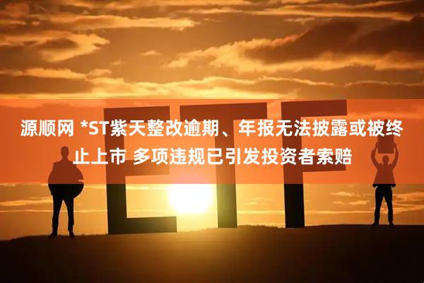 源顺网 *ST紫天整改逾期、年报无法披露或被终止上市 多项违规已引发投资者索赔